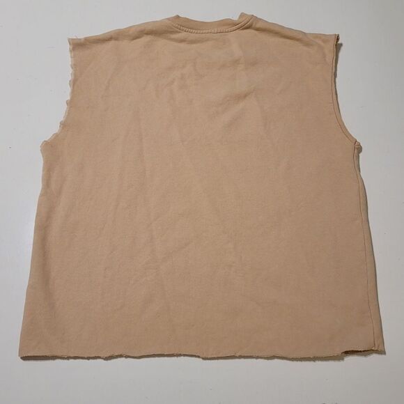 NEW TRAVIS SCOTT UTOPIA MUSCLE SWEATSHIRT TAN BLACK SHIRT L LARGE NWOT NO TAGS - Picture 7 of 7